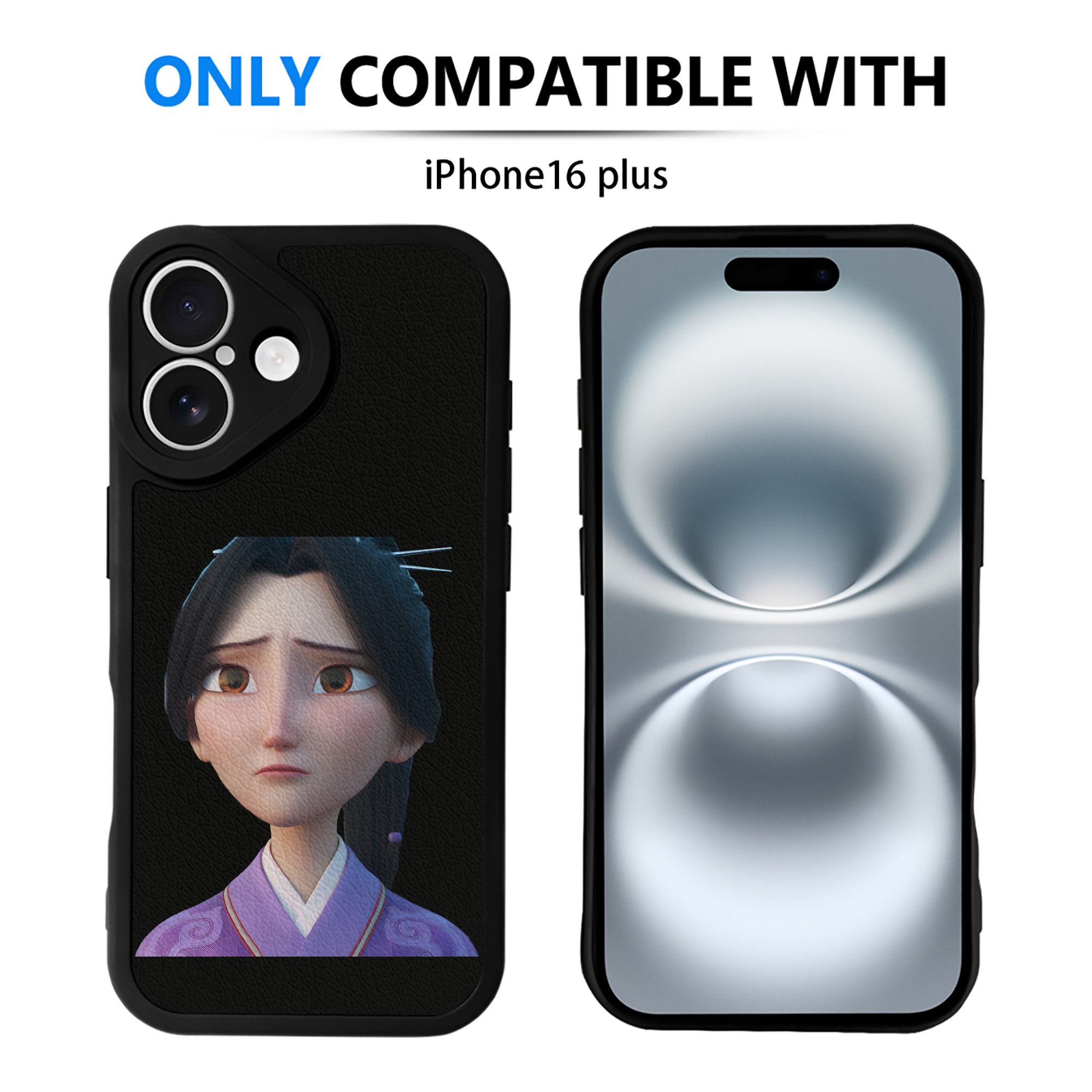 （画像用） Ne Zha 2 ナタ 魔童の大暴れ 【iPhone 16シリーズ対応】シリコンスマホケース（レザー調） 材質：シリコン